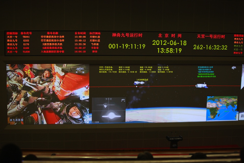 El acoplamiento de Shenzhou 9 y Tiangong 1