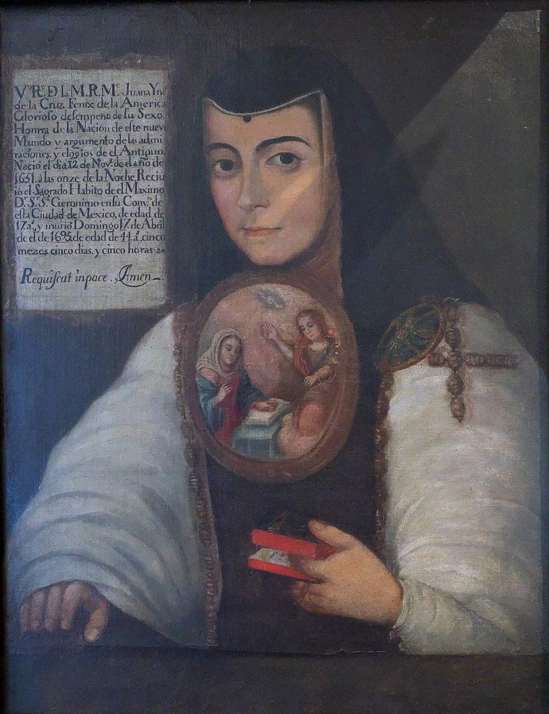 Sor Juana Inés de la Cruz, por Juan de Miranda (convento de Santa Paula, Sevilla)
