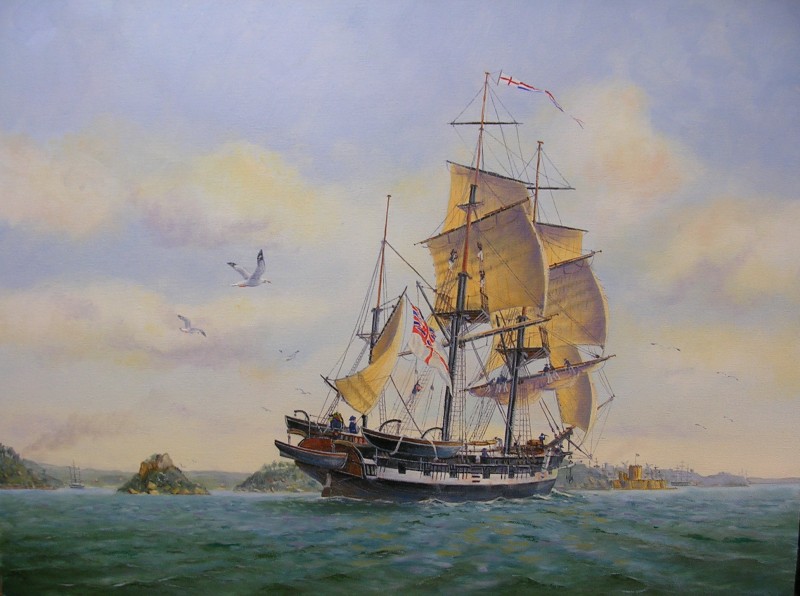 El Beagle, el barco en el que viajó Charles Darwin