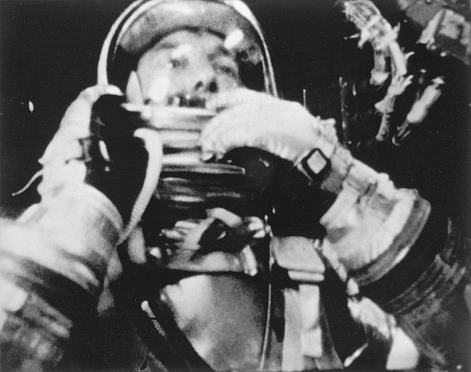 Alan Shepard durante su vuelo del 5 de mayo de 1961