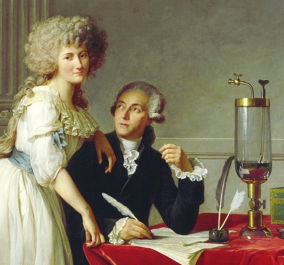 Antoine-Laurent de Lavoisier y su esposa, Jacques-Louis David, Metropolitan Museum of Art de New York, fragmento