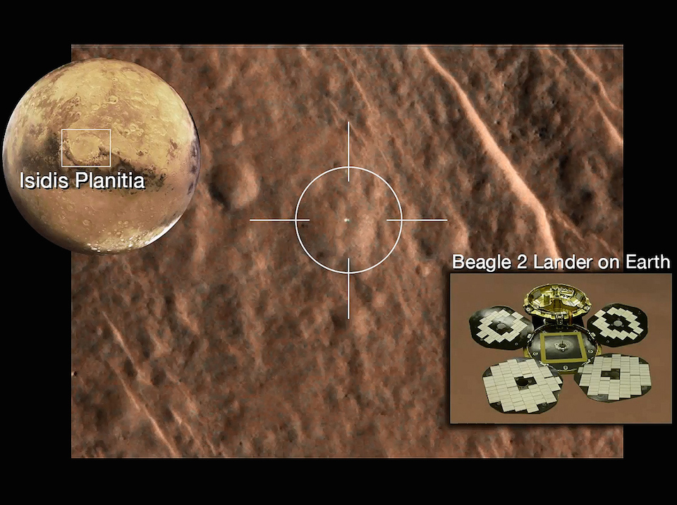 La Beagle 2 aparece en Marte- NASA, JPL-Caltech