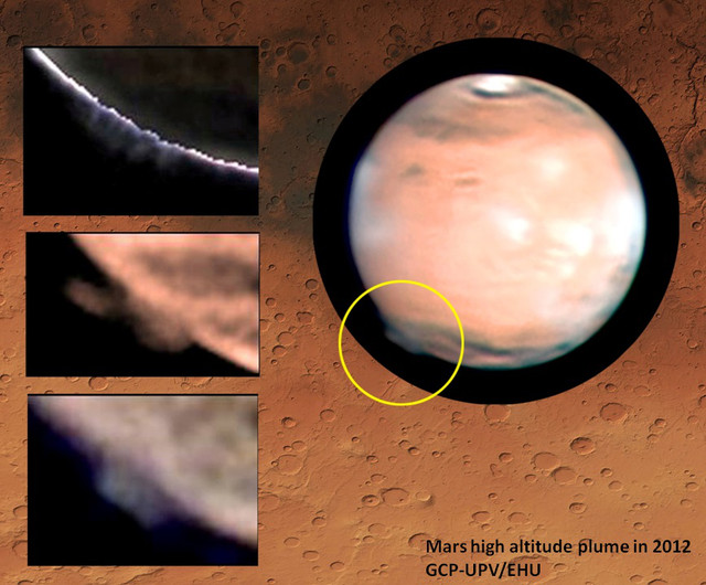 Continúa el misterio de los penachos nubosos de Marte
