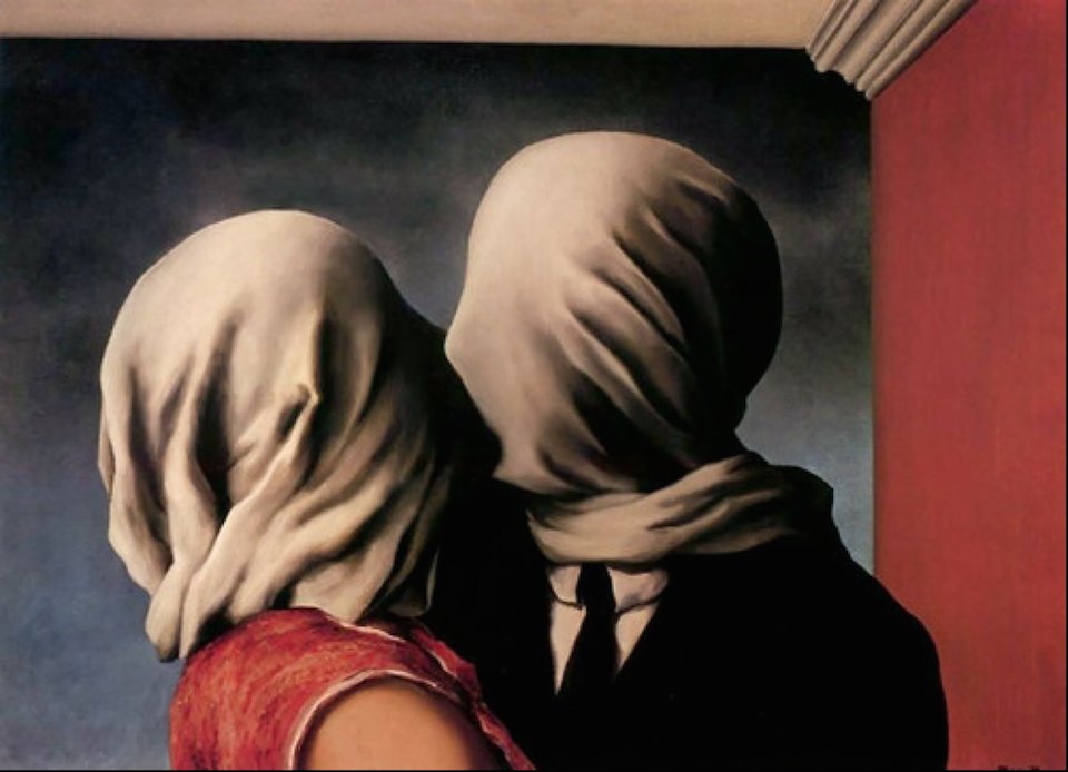 Los amantes René Magritte, 1928- Colección privada, Bruselas, Bélgica