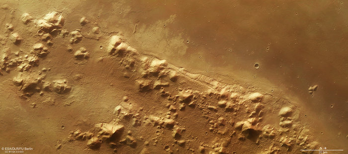Las colinas de Marte ocultan un pasado helado