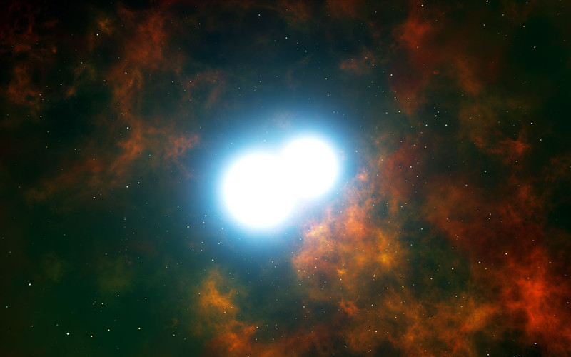 Primera detección de la fusión de dos estrellas que crearán una supernova