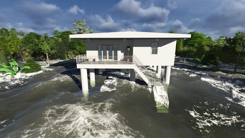 Los edificios flotantes FDN salvan a la gente del cambio climático y de los maremotos