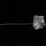 Red de pesca para atrapar satélites