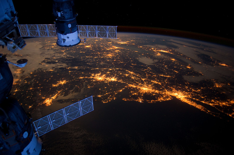 Imagen de la costa este de los EEUU desde un satélite de la NASA- NASA