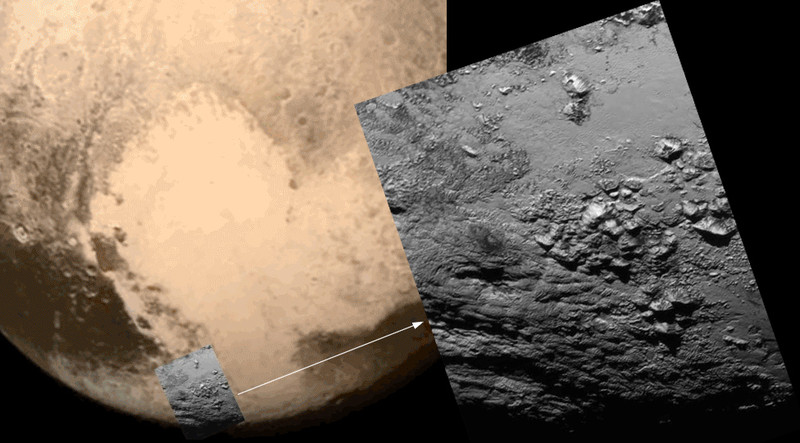 La nueva imagen de Plutón muestra montañas jóvenes y heladas