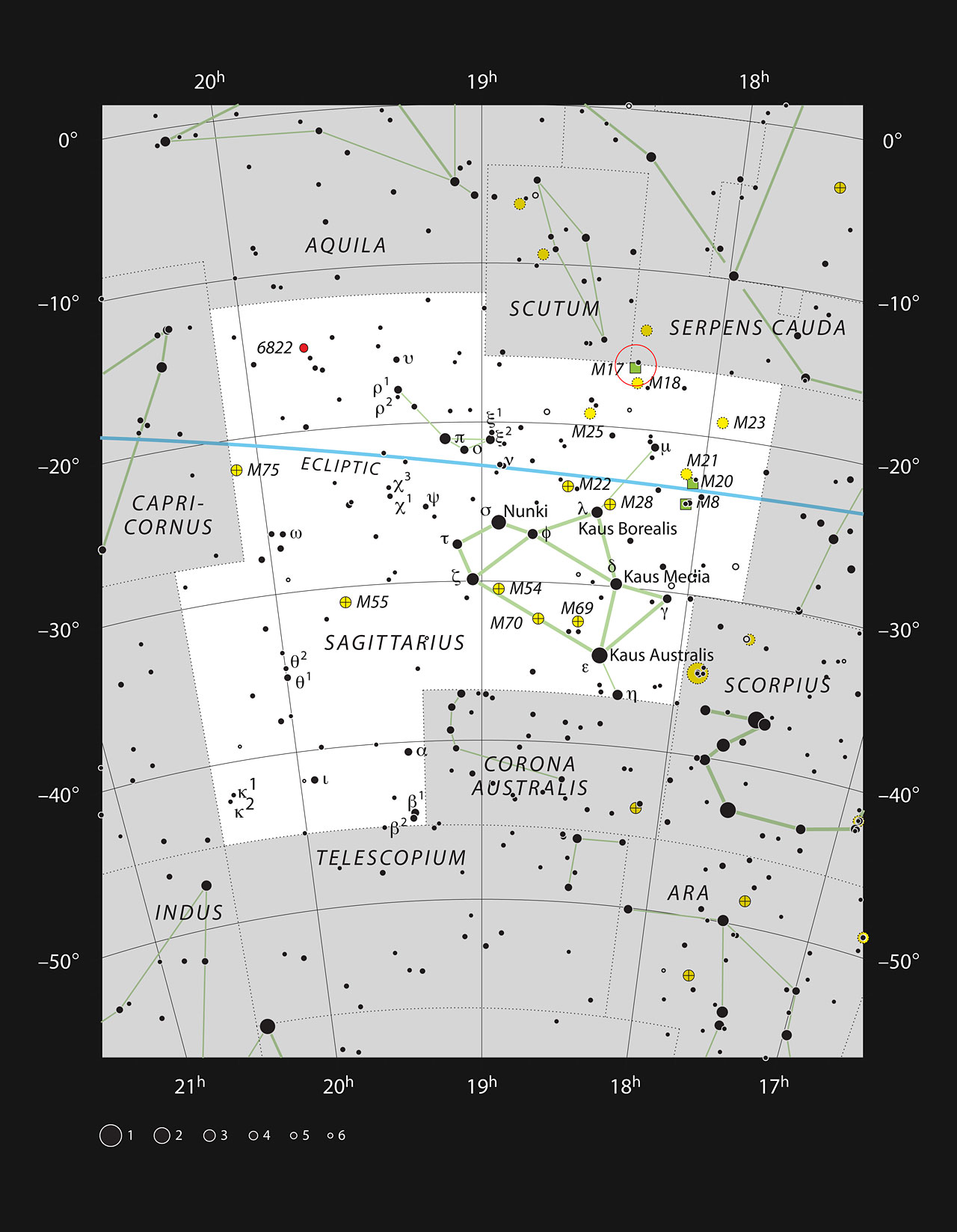 La región de formación estelar Messier 17 en la constelación de Sagitario / ESO