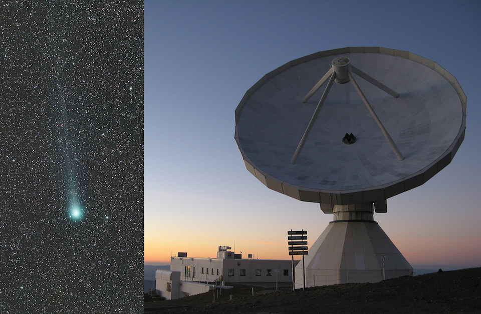 Cometa Lovejoy y Radiotelescopio de 30 mm del IRAM- Nicolas Biver y Fabrice Noel