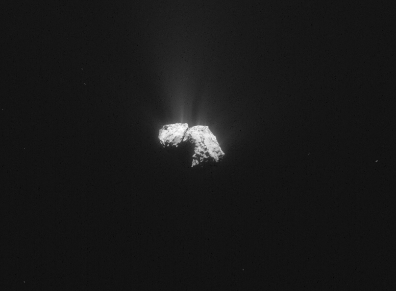 Vista del cometa Rosetta el 18 de octubre de 2015- ESA, Rosetta:NavCam