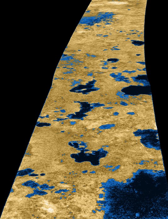Estanques oscuros en Titán- NASAJPLUSGS