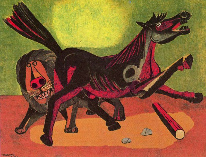 León y caballo, Rufino Tamayo, 1942