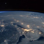 La supertormenta de EEUU, Snowzilla, vista a la luz de la Luna y desde la EEI