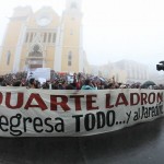 Marcha de la UV en Xalapa, Duarte ladrón- Foto Tony Palacios