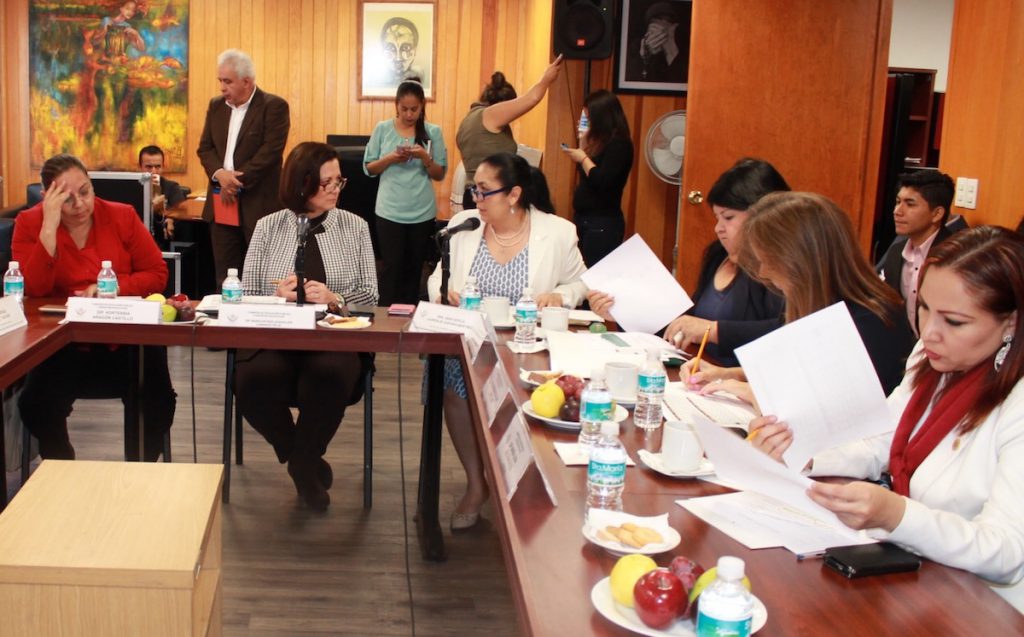 La Rectora de la UV, Sara Ladrón de Guevara, con diputados Comisión de Educación Pública