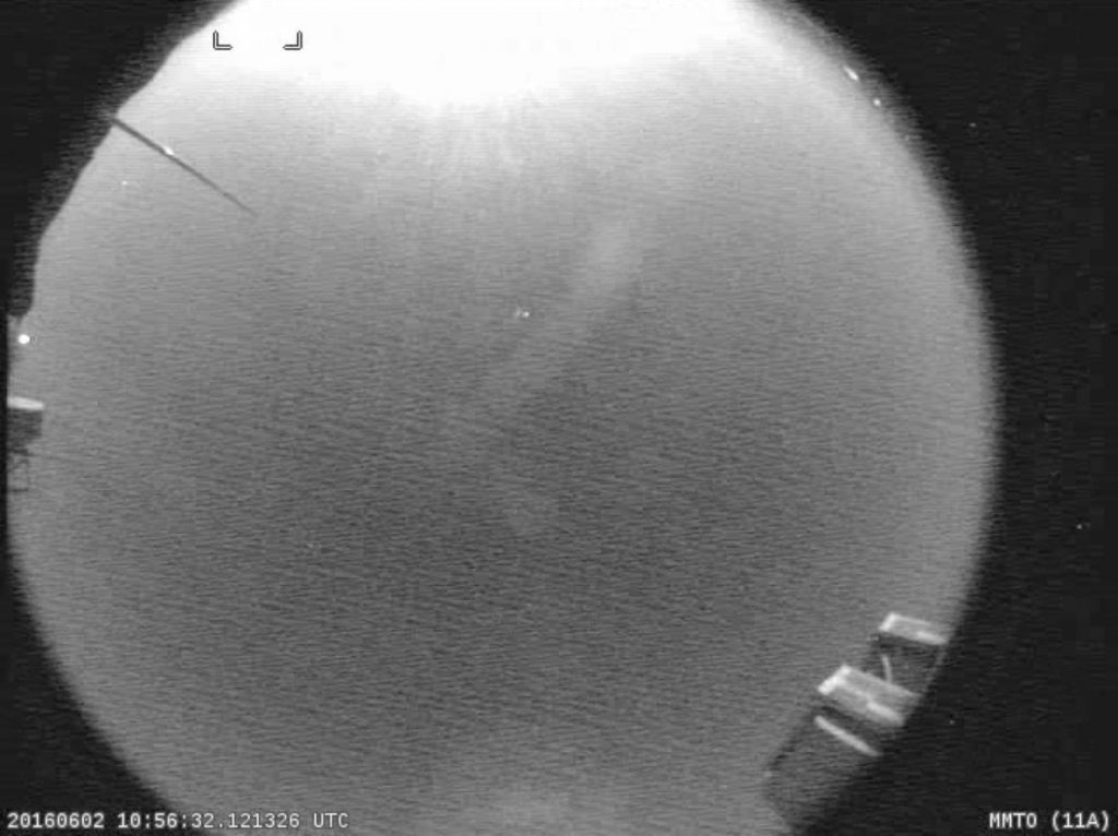 Meteorito que cruzo Arizona, EEUU, captado por la NASA, 2 junio 2016