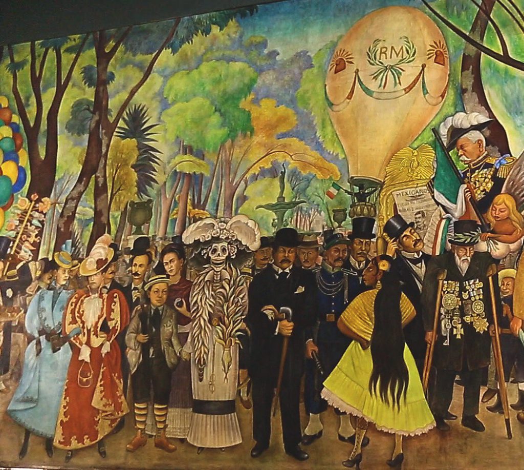 Sueno de una tarde dominical en la Alameda Central, Diego Rivera. 1947- Museo Mural Diego Rivera, México, fragmento