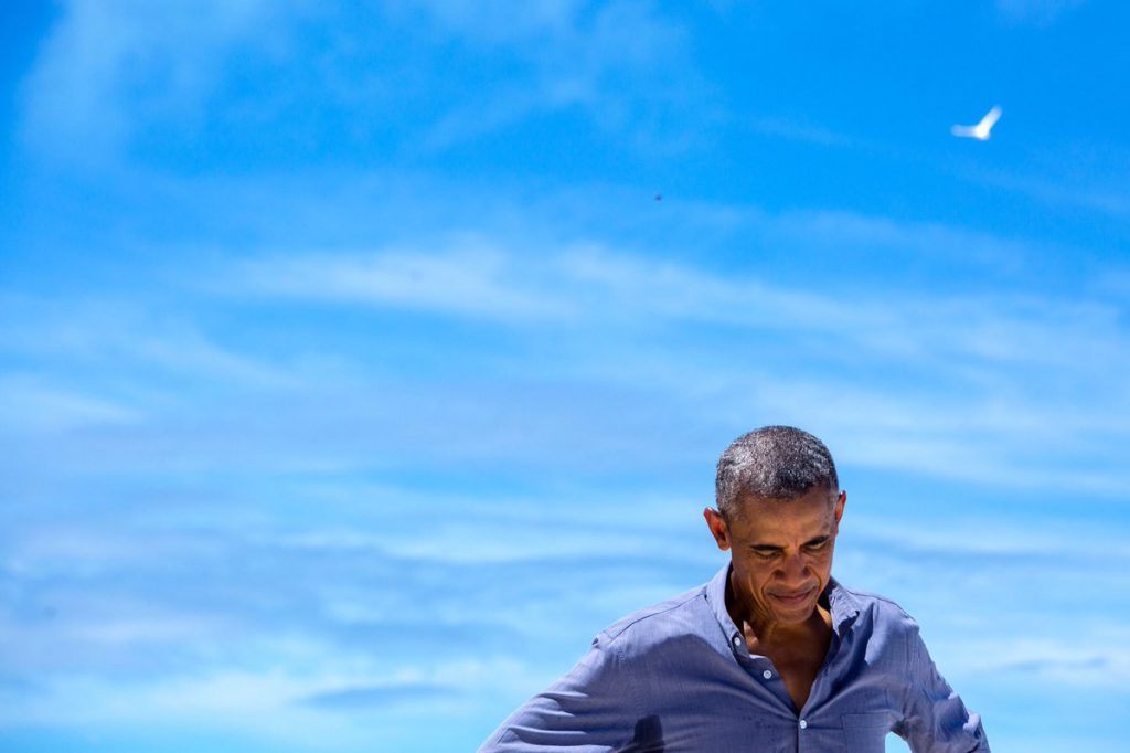 Barack Obama durante su visita a las islas Midway, en Hawái, en septiembre de 2016. Imagen: EFE