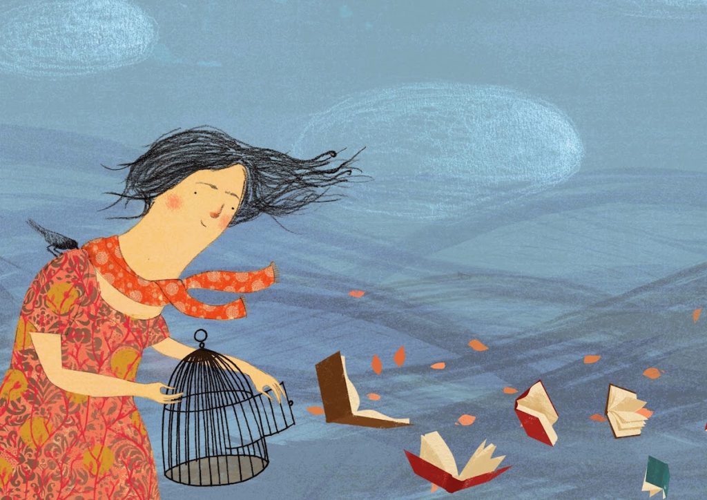 Es primavera: dejemos volar los libros- Ilustración de Susan Sontag