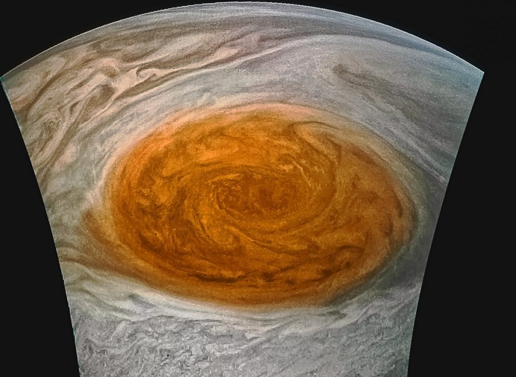 La gran mancha roja de Júpiter- NASA
