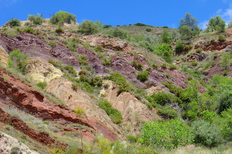 Los óxidos de hierro ofrecen paisajes con tonalidades que van desde el rojo al amarillo- UCO