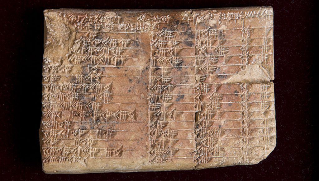 Tablilla babilónica Plimpton 322, con la tabla trigonométrica más antigua conocida- UNSW, Andrew Kelly