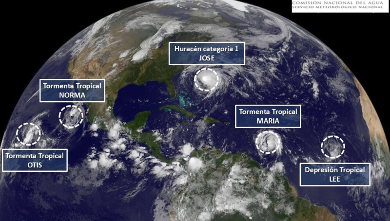 6 disturbios meteorológicos amenazan al continente americano