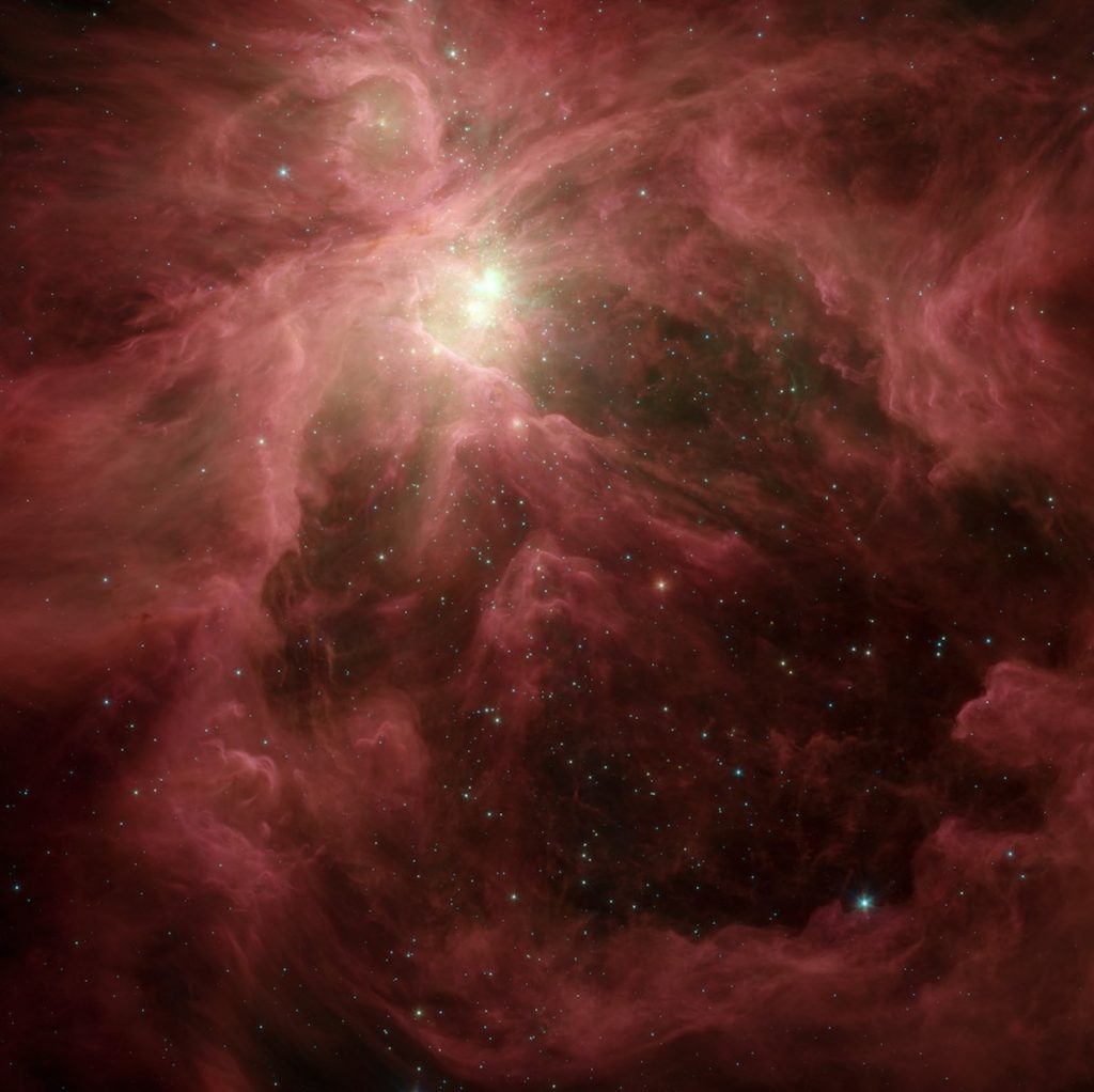 Emisión cósmica infrarroja en la Nebulosa de Orión- NASA