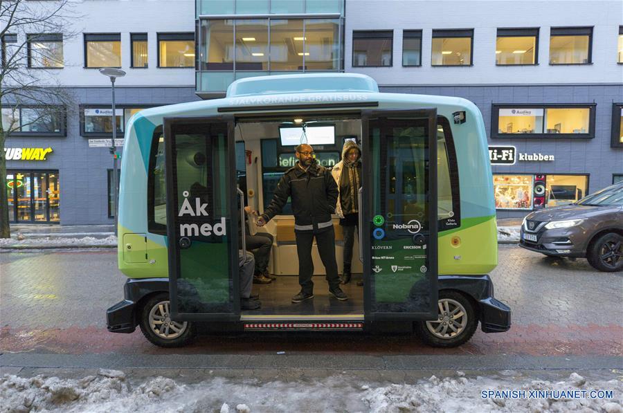 Autobús sin conductor en Estocolmo, Suecia- Xinhua, Wei Xuechao