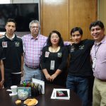 Jóvenes ganadores del concurso nacional de robótica, en la Legislatura de Veracruz