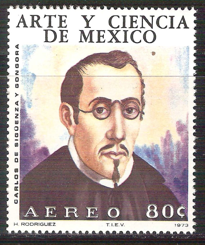 Carlos de Sigüenza y Góngora, timbre postal de 1973