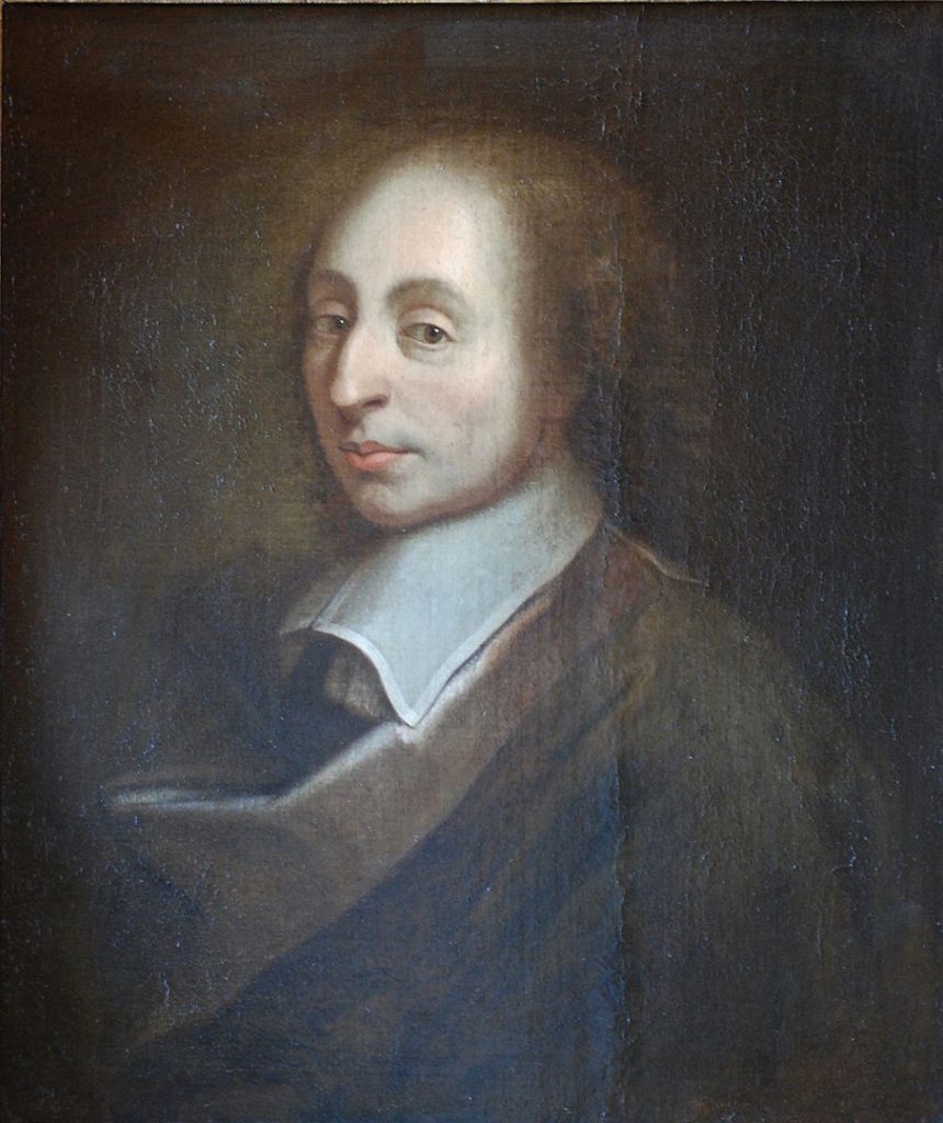 Copia de un retrato de Blaise Pascal, en Versailles- Gerard Edelinck, 1691