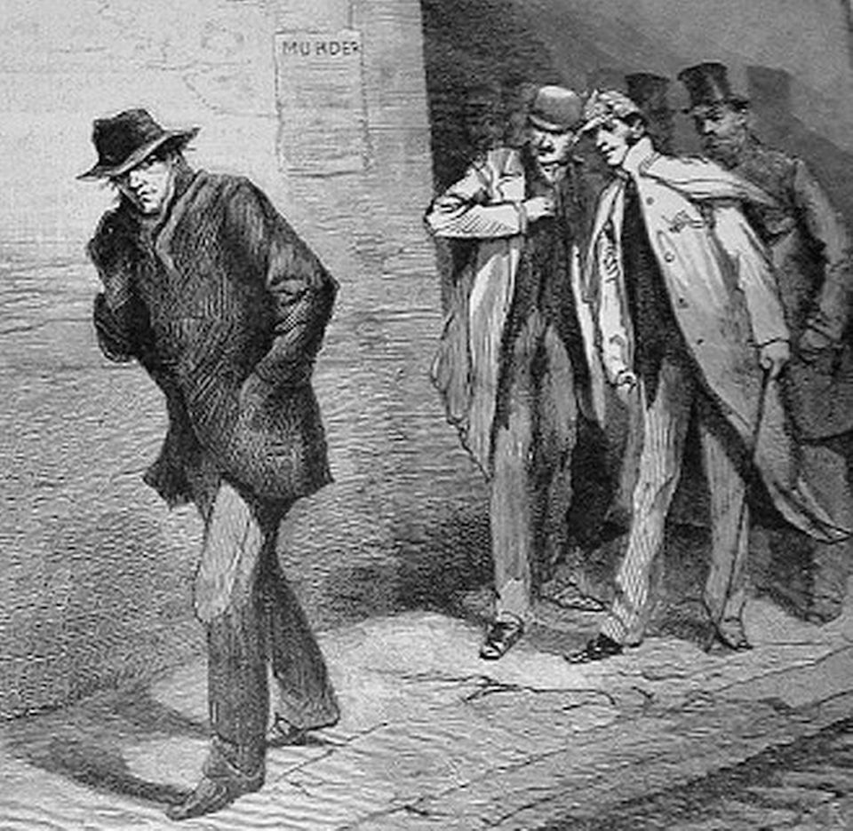 Dibujo del Illustrated London News, del 13 de octubre de 1888, sobre el caso de Jack El Destripador