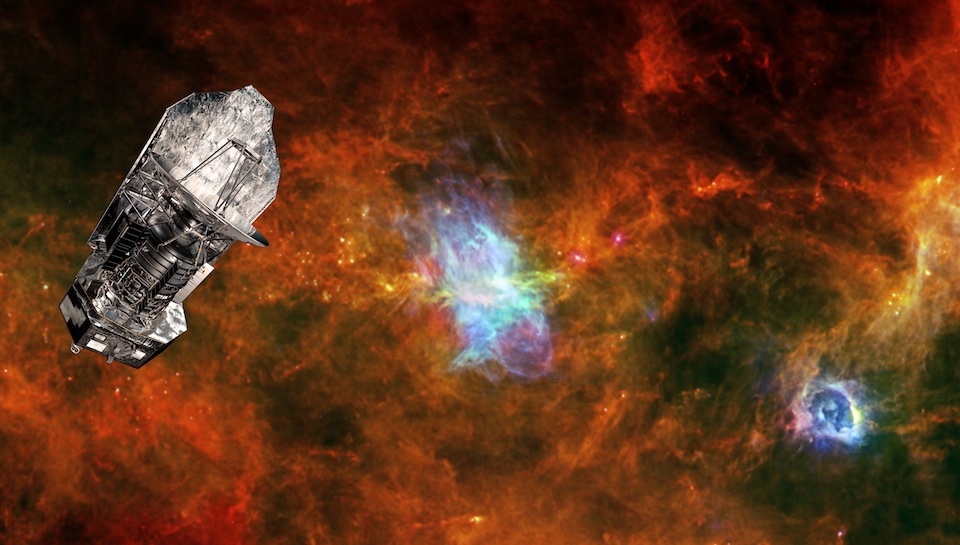 Observatorio espacial Herschel y la zona de formación de estrellas Vela_C