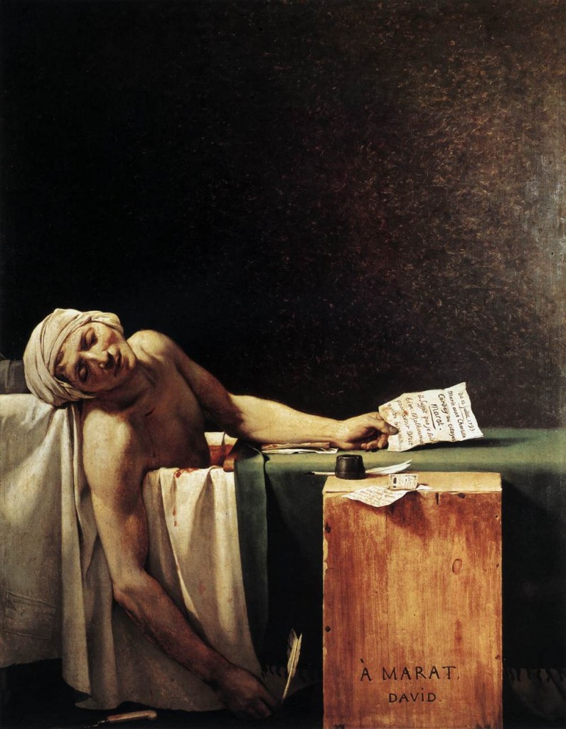 La muerte de Marat, Jacques-Louis David, 1793