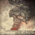 El Krakatoa explota con una energía de 200 megatones en 1883 y desaparece la isla sobre la que estaba