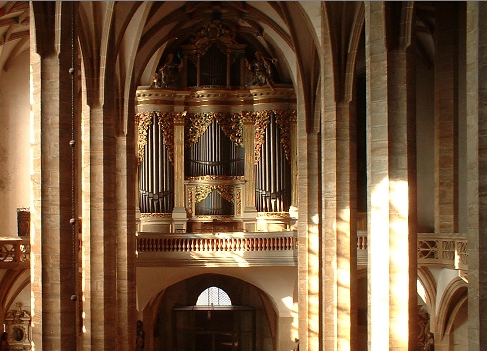 Gran Silbermann órgano en la Catedral de Freiberg