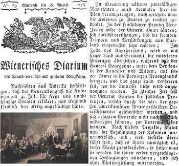 “Wiener Zeitung”, ejemplar de 1776