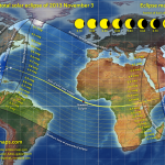 El 3 de noviembre, un eclipse de Sol híbrido. Otro con las mismas características en el 2160