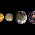 Cuatro «estrellas» observa Galileo a través de su telescopio; son las lunas de Júpiter, el 7 de enero de 1610