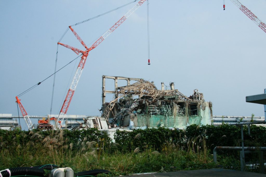 Central de Fukushima tras el tsunami de 2011