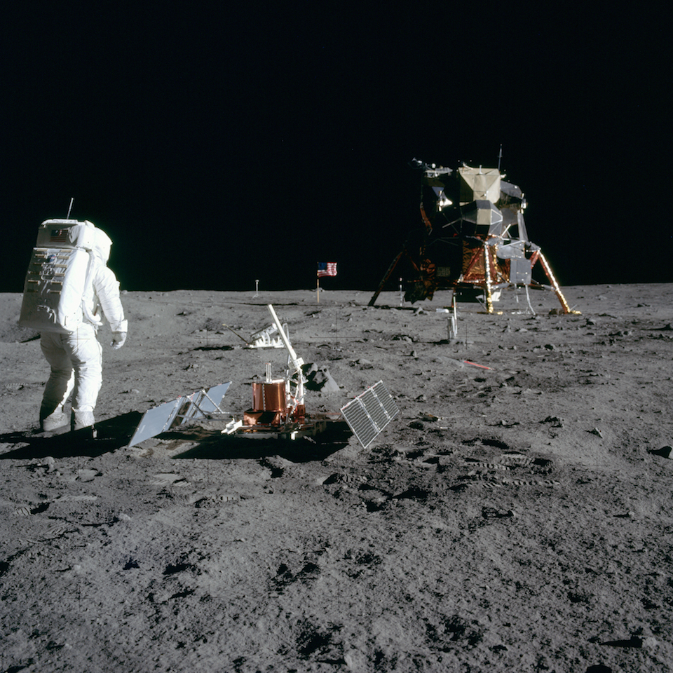 Buzz Aldrin en la Luna, donde llegó a bordo del Apolo 11- NASA