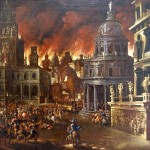 El gran incendio de Roma, que supuestamente ordenó Nerón para inspirarse al tocar la lira, comenzó el 18 de julio del 64