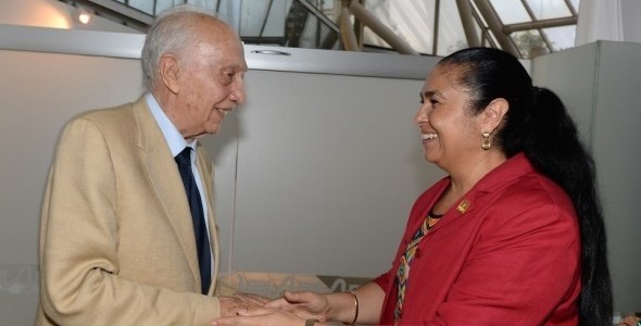 Sergio Pitol y Sara Ladrón de Guevara