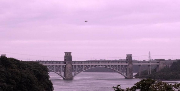 Puente Britannia, estrecho de Menai, Inglaterra, contruido por William Fairbairn
