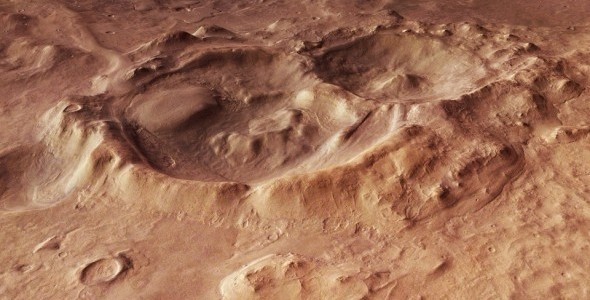 Cráteres en Hellas Basin - ESA,DLR/FU Berlin
