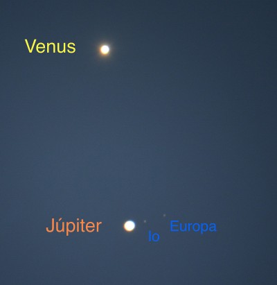 La conjuncion de Venus y Jupiter - David Montes/UCM